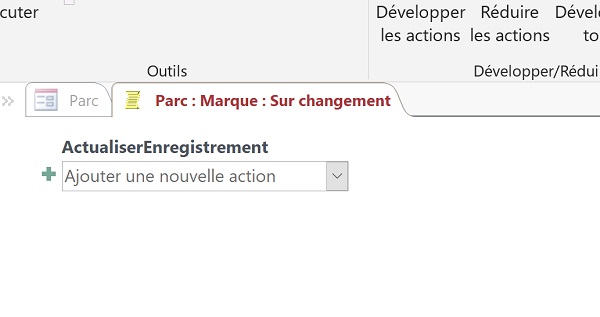 Action de macro Access pour réactualiser les données afin de charger le contenu de la seconde liste déroulante en fonction de la première