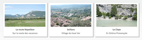 Ombres portées Css sur les images de l-album photos Html