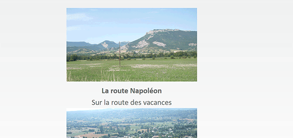 Photos placées les unes sous les autres dans la page Web Html