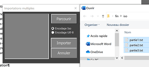 Boîte de dialogue VBA Word pour sélectionner plusieurs fichiers en même temps