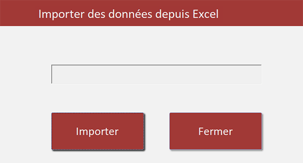 Formulaire Access pour importer des données Excel en VBA