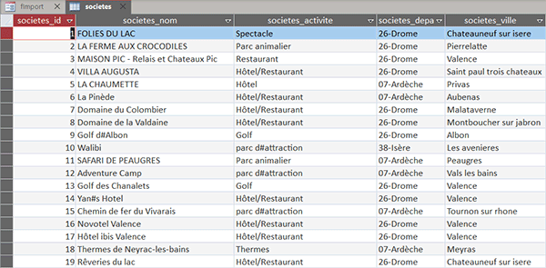 Données Word importées dans une table Access en VBA