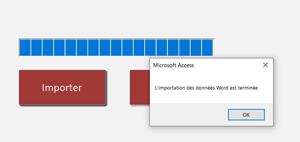 Processus d-importation des données du tableau Word dans Access