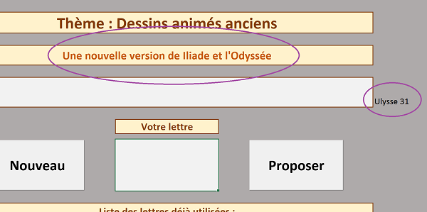 Générer aléatoirement question du jeu Excel par VBA pour trier base de données