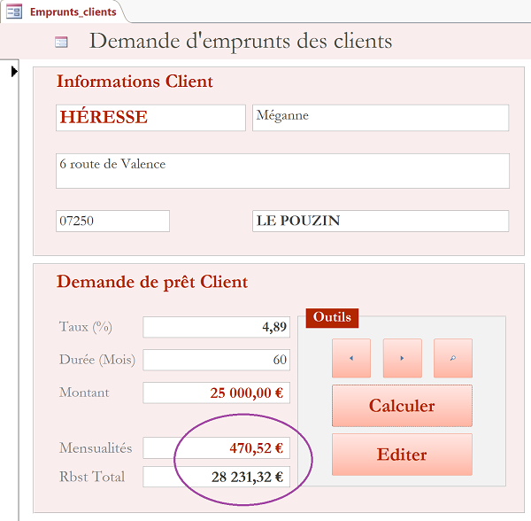 Calculs Excel transmis à Access par code Visual Basic