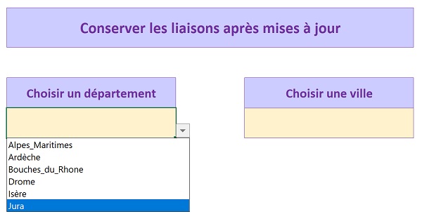 Liste déroulante Excel intégrant nouveau contenu grâce aux fonctions Decaler et NbVal