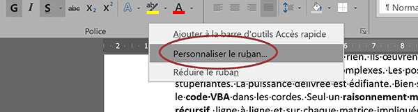 Personnaliser le ruban Word pour ajouter un nouveau bouton de macro VBA