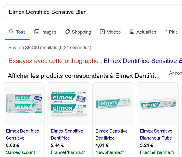 Résultats de recherche Google créés automatiquement par fonction Lien_hypertexte dans tableau de données Excel