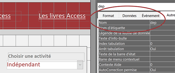 Trouver les noms attribués aux contrôles de listes déroulantes sur un formulaire Access