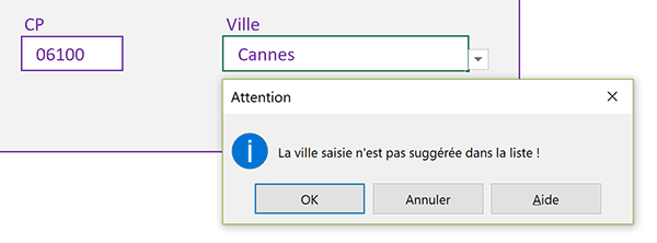 Liste déroulante Excel déverrouillée grâce aux règles de validation des données