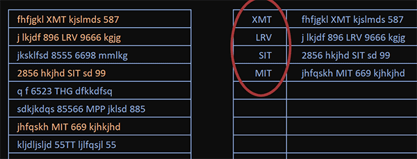 Trouver des codes dans des chaînes de textes avec Excel et les extraire