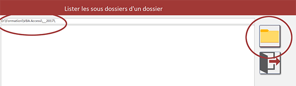 Récupérer le chemin d-accès à un dossier en VBA Access