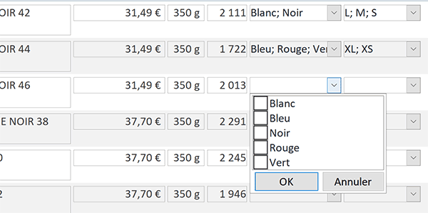Liste déroulante proposant plusieurs choix à cocher sur un formulaire Access