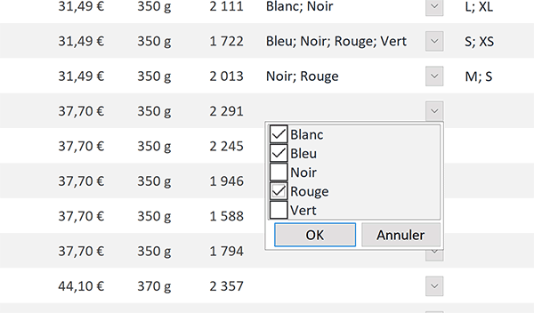 Listes déroulantes à choix multiples sur un formulaire Access