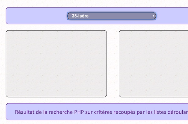 Page internet Html avec listes déroulantes à lier par le code Javascript