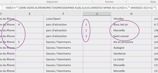 Lier des sources de données uniques entre elles par formules Excel