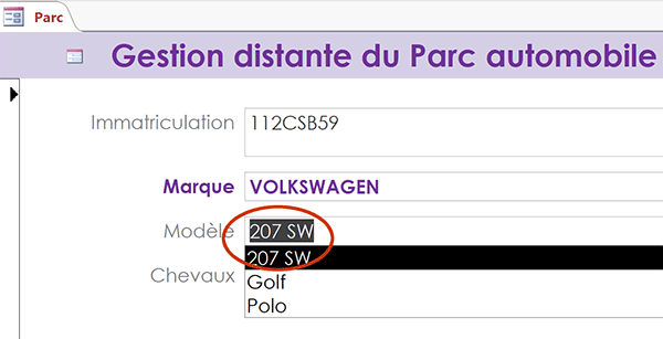 Défaut de liaison des listes déroulantes sur formulaire Access à cause du choix précédent conservé