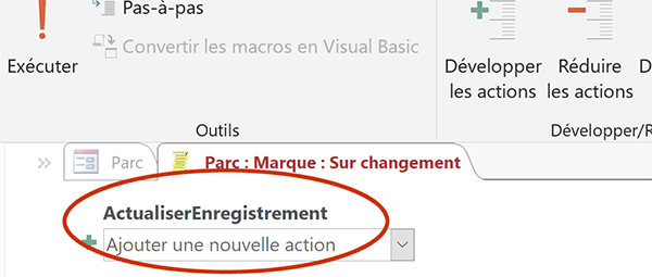Macro Access pour actualiser liaison de remplissage des listes déroulantes en cascade sur le formulaire