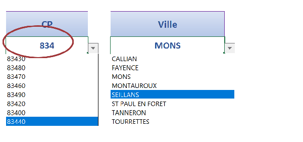 Listes déroulantes Excel dépendantes avec saisie semi-automatique