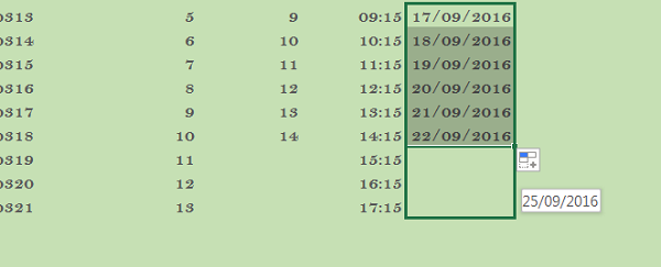 Listes et séries automatiques dates et heures avec Excel