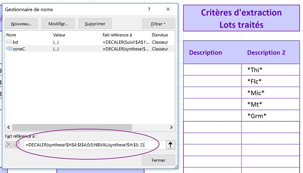 Plages de cellules aux bornes évolutives pour extractions et calculs Excel dynamiques