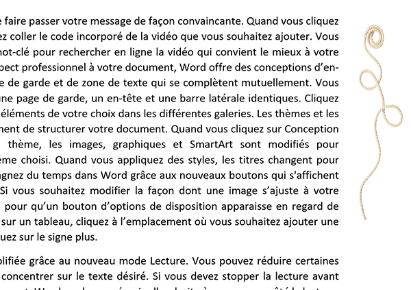 Insérer et répéter un logo sur la droite du document Word sur toutes les pages