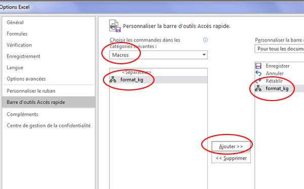 Affecter une macro à un bouton dans barre outils