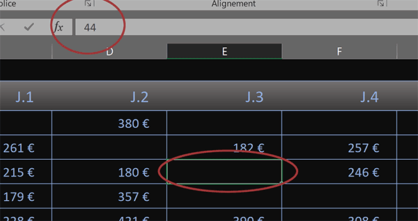 Masquer les valeurs faibles avec un format conditionnel Excel