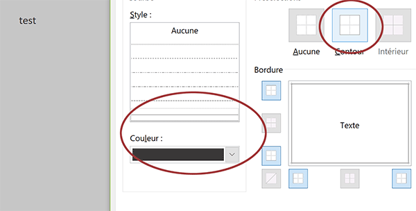 Réglages de bordures de mise en forme conditionnelle Excel pour encadrer automatiquement les cellules lors de la saisie