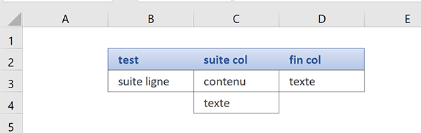 Mise en forme automatique des titres et textes saisis dans les cellules de la feuille Excel