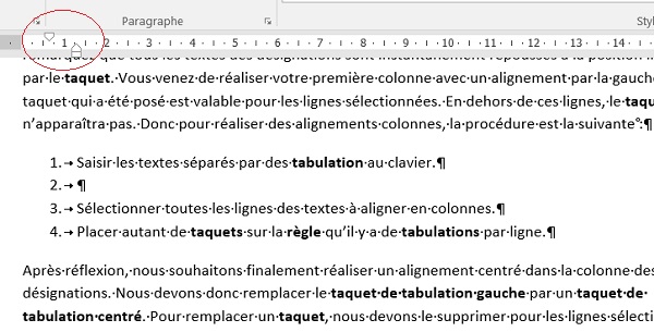 Numérotation automatique des listes Word