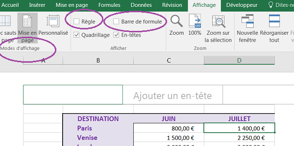 EXCEL - PERSONNALISER EN-TÊTE ET PIED DE PAGE (+ Dupliquer sur les