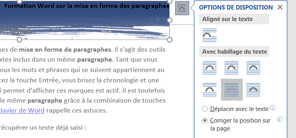 Habillage image par rapport au texe