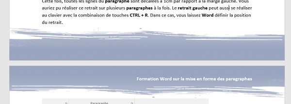 Image de fond répétée dans pied de page document Word