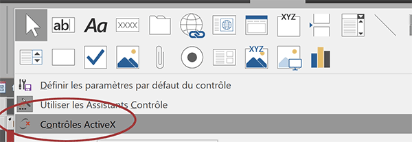 Ajouter un contrôle ActiveX sur un formulaire Access