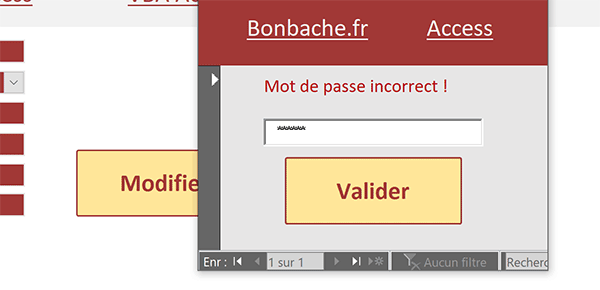 Mot de passe caché par des étoiles au moment de la saisie sur un formulaire Access