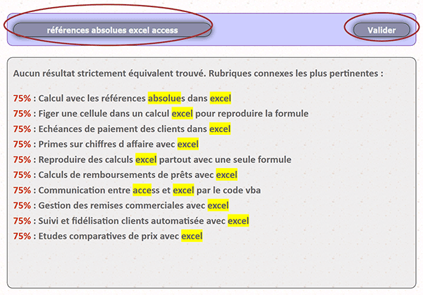 Extractions moteur recherche Php en empêchant validation par touche Entrée du clavier