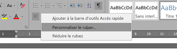 Personnaliser le ruban Word pour ajouter des boutons de macro VBA