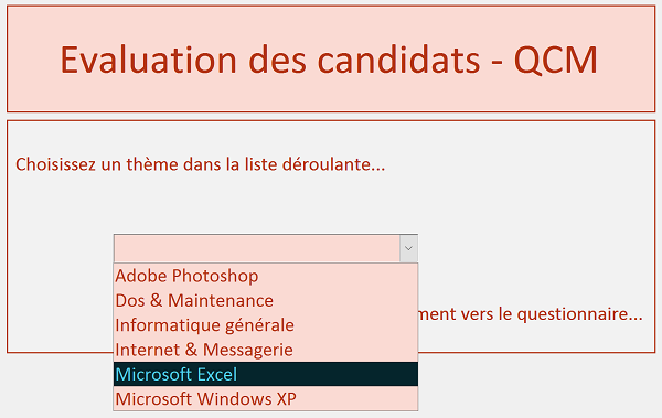 Chargement des tables de questionnaires à nettoyer par code VBA Access