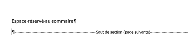 Saut de section page suivante dans un document Word