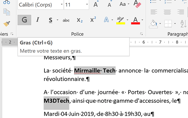 Regrouper la mise en forme de plusieurs textes dans Word par des sélections précises et rapides