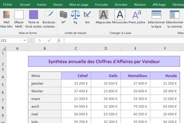 Personnaliser environnement de travail Excel avec boutons de macros spécifiques dans ruban