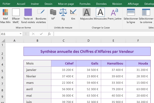 Personnaliser environnement de travail Excel avec boutons de macros spécifiques dans ruban