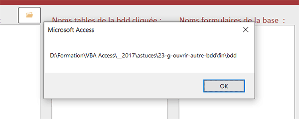 Nom du dossier et chemin d-accès en VBA Access