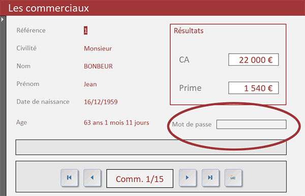 Formulaire Access pour accéder aux données d-un classeur Excel protégé par un mot de passe