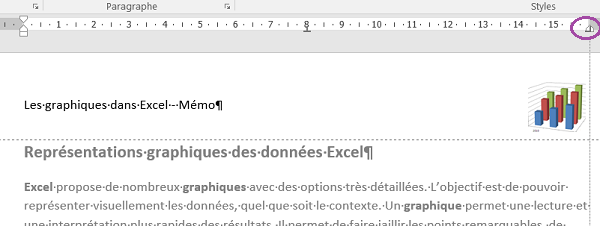 Conception entête document Word avec image habillée