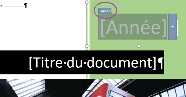 Personnaliser un modèle de page de garde pour document Word