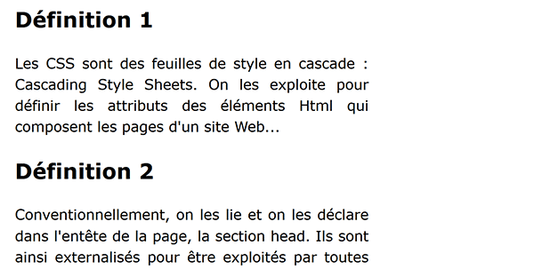 Largeur variable des calques Html définis par une règle media Css