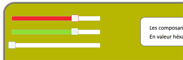 Palette de couleurs Web en JQuery et Javascript