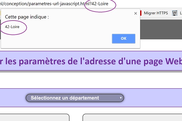 Récupérer les paramètres transmis dans url page Web en Javascript pour traitements personnalisés